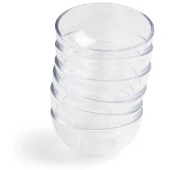 Outlet Gifi Lot de 6 verrines 120ml plastique transparent Ø8,3xH4cm