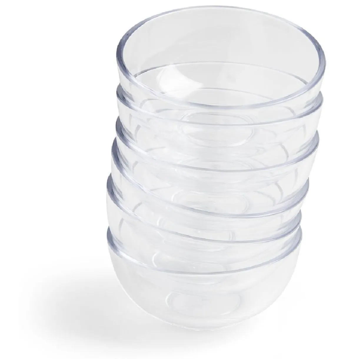 Outlet Gifi Lot de 6 verrines 120ml plastique transparent Ø8,3xH4cm