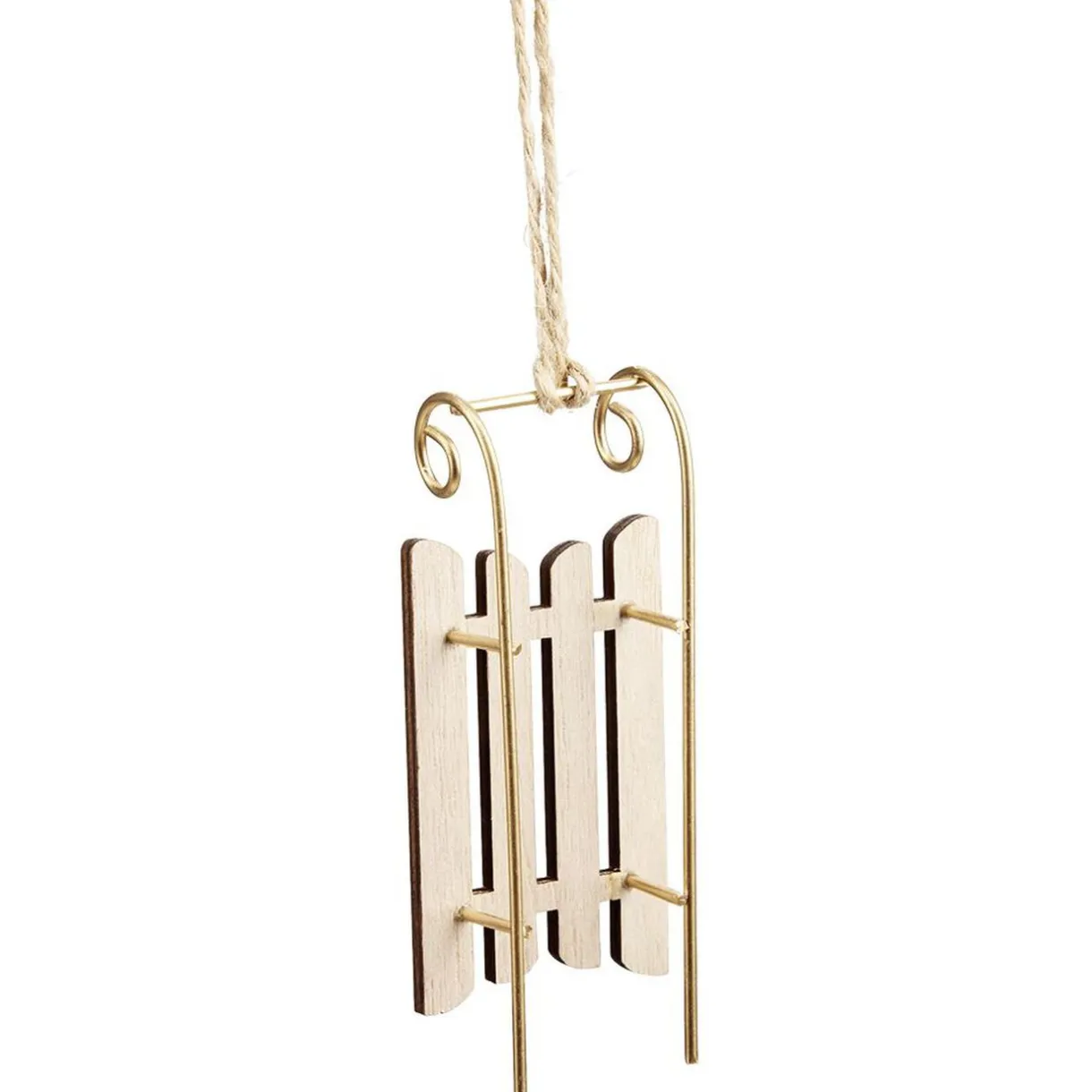 Gifi Luge à suspendre en bois H.13 cm^ Décoration Sapin