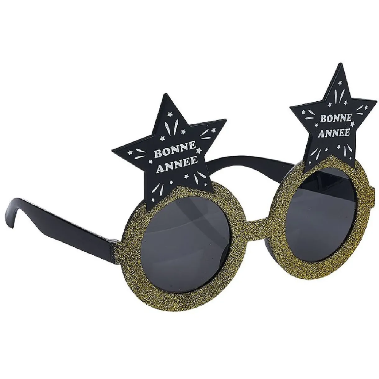 Outlet Gifi Lunettes Bonne année en forme d'étoile noir et argenté