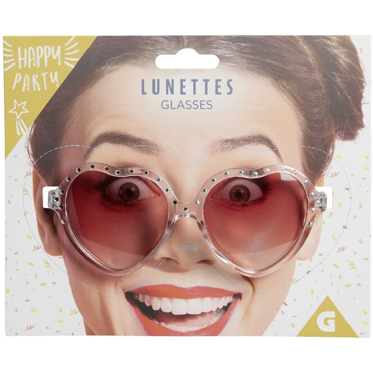 Outlet Gifi Lunettes coeur avec strass