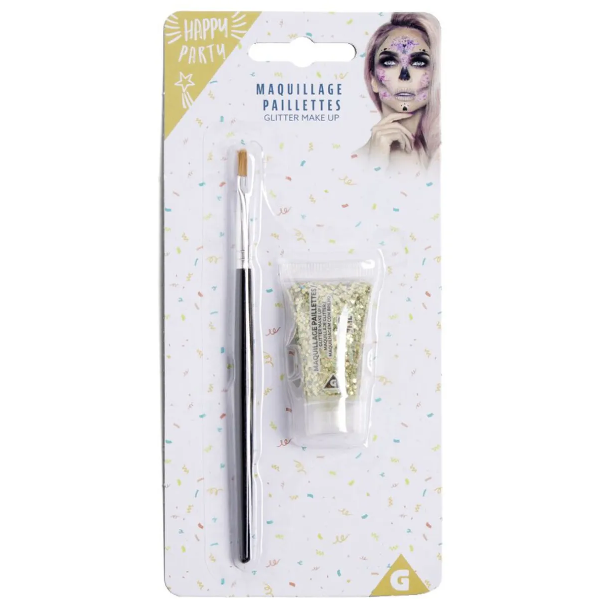 Best Gifi Maquillage paillettes avec pinceau - 4 coloris