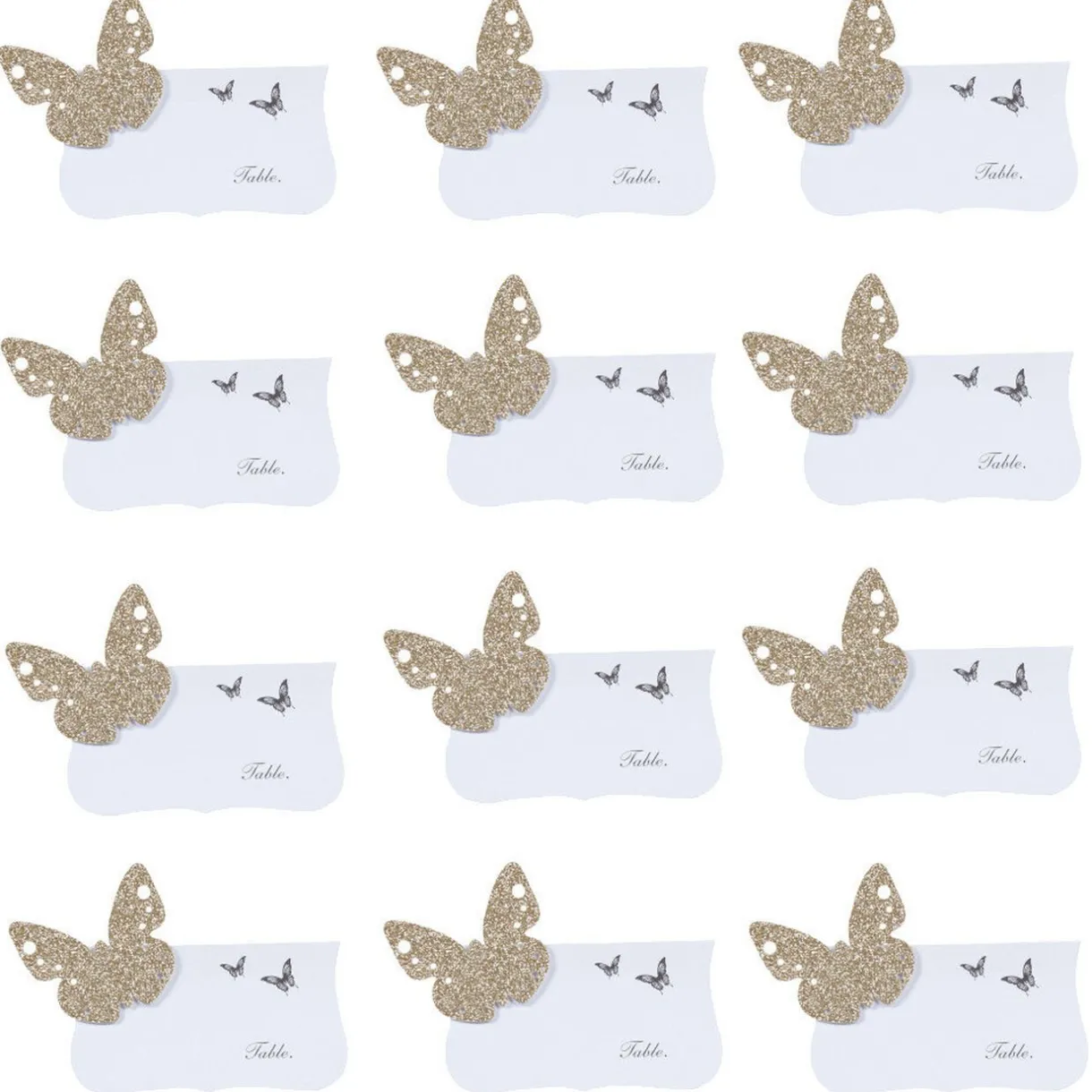 Outlet Gifi Marque place papillon doré x12