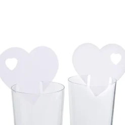 Outlet Gifi Marque verre coeur blanc x10