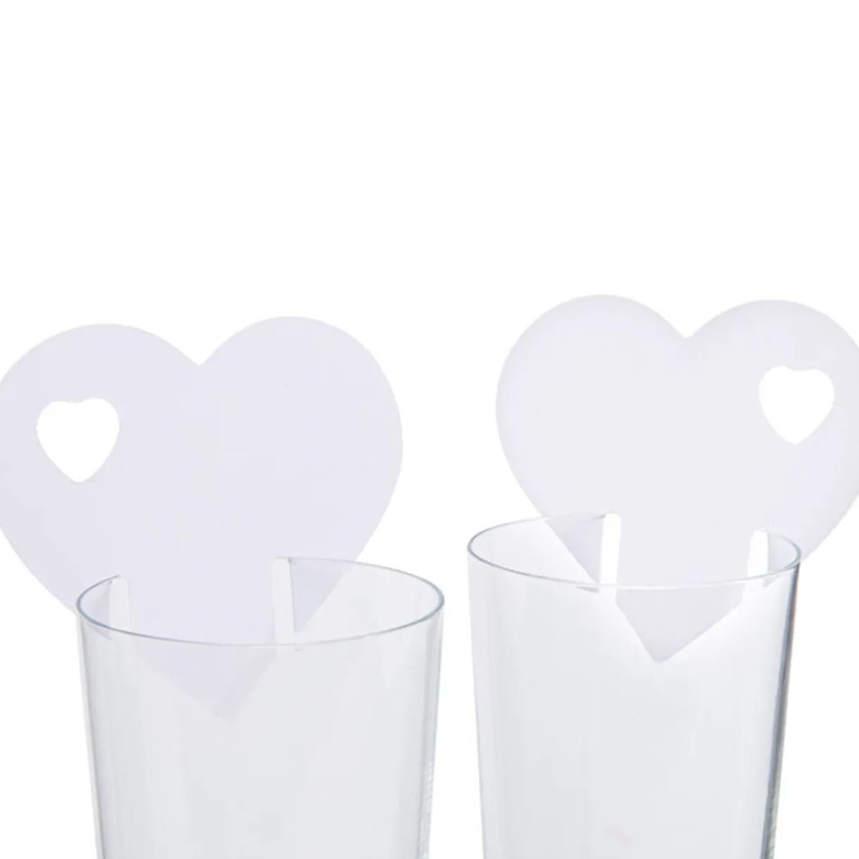 Outlet Gifi Marque verre coeur blanc x10