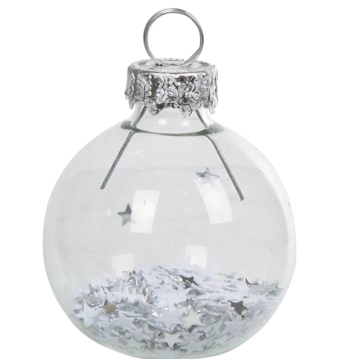 Outlet Gifi Marque-place de Noël blanc et argent x 6