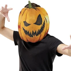 Sale Gifi Masque adulte Halloween grosse tête de citrouille orange et noir