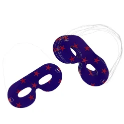 Best Gifi Masque de fête bleu motifs étoiles roses x8