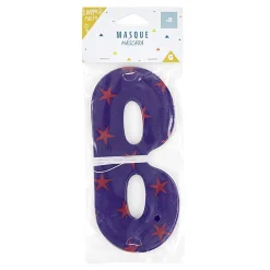 Best Gifi Masque de fête bleu motifs étoiles roses x8