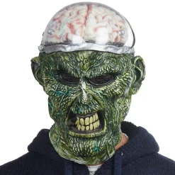 Clearance Gifi Masque monstre vert cervelle lumineuse adulte
