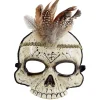 Outlet Gifi Masque squelette vaudou avec plumes