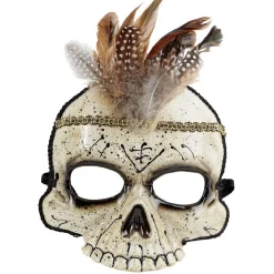 Outlet Gifi Masque squelette vaudou avec plumes
