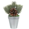 Outlet Gifi Mini arbre en pot argenté