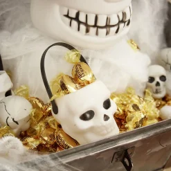 Gifi Mini seau forme tête de mort blanc et noir x6