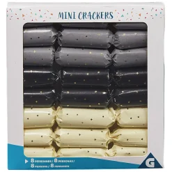 Outlet Gifi Minis crackers gris noirs crèmes x8