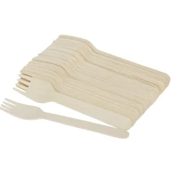 Clearance Gifi Ménagère bois de bouleau fourchette couteau cuillère x150