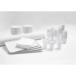 Clearance Gifi Nappe damassée blanche en papier 100 m