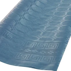 Clearance Gifi Nappe damassée bleu canard en papier 6 m