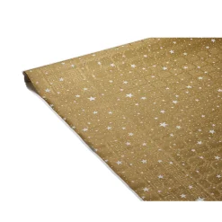 Outlet Gifi Nappe damassée en papier doré étoile blanche