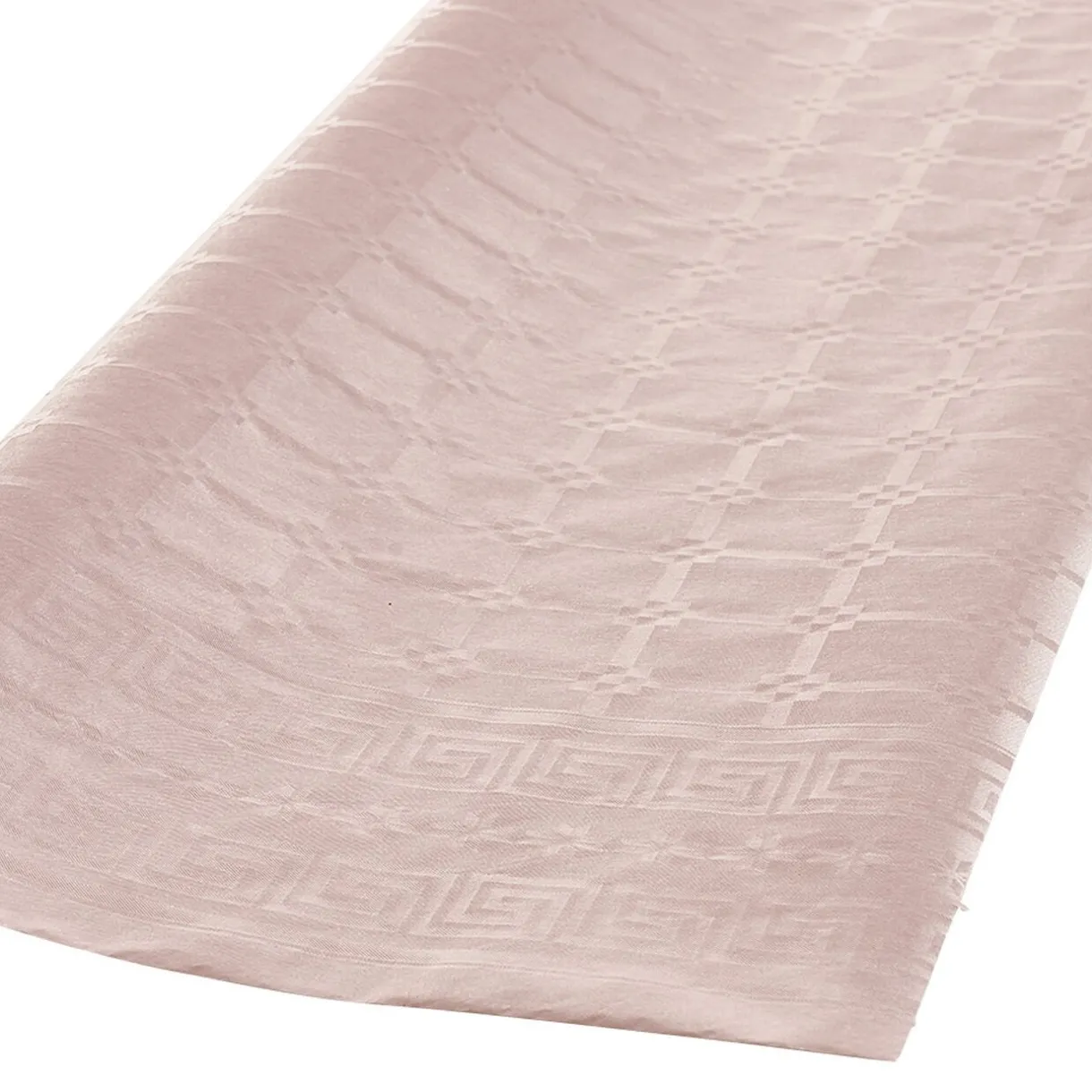 Outlet Gifi Nappe damassée rose pâle en papier L 6 m