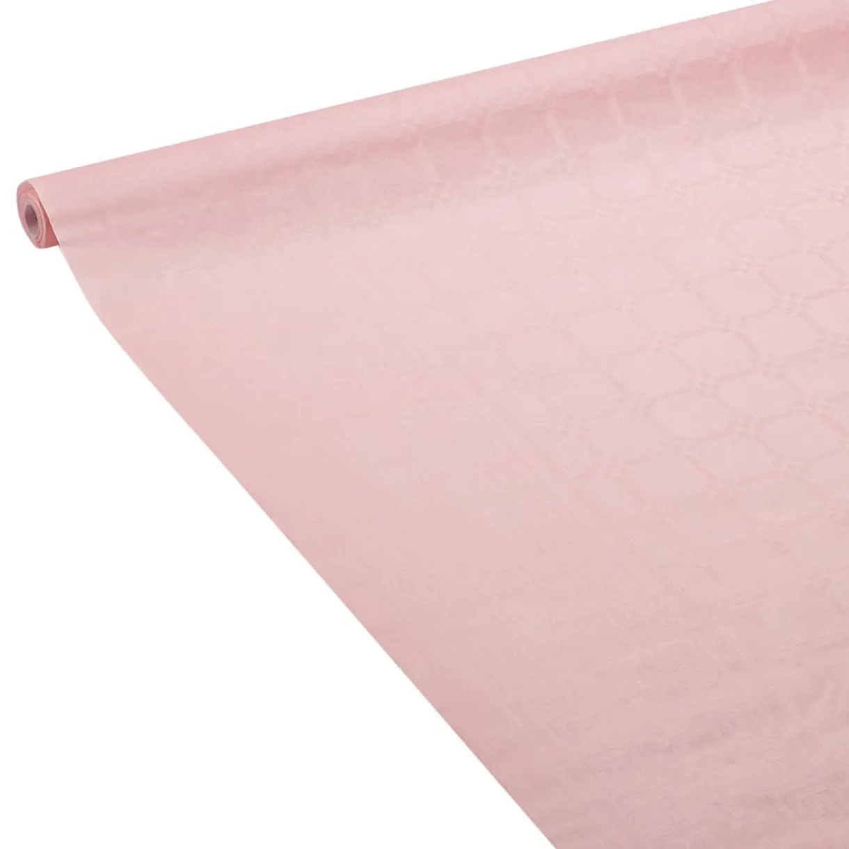Outlet Gifi Nappe damassée rose pâle en papier L 6 m