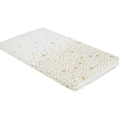 Sale Gifi Nappe de Noël pliée blanche motif étoiles dorées