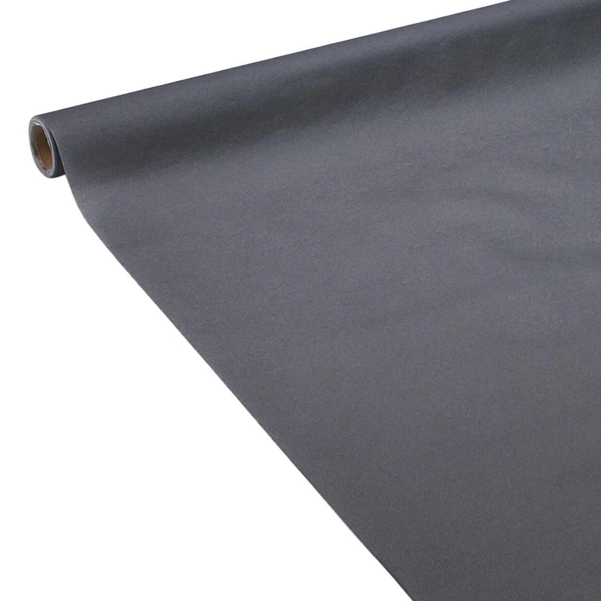 Outlet Gifi Nappe en papier voie sèche effet tissu gris foncé 4 m