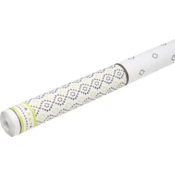 Outlet Gifi Nappe gauffrée blanche avec modifs géométriques