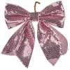 Gifi Noeud à suspendre sequin rose ou doré 13x13cm^ Décoration Sapin