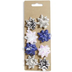 Gifi Noeud bolduc argenté blanc bleu x8^ Loisirs Créatifs Et Emballage Cadeau