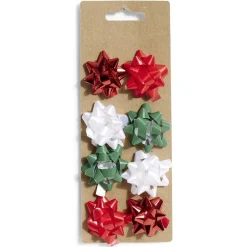 Gifi Noeud bolduc rouge blanc vert x8^ Loisirs Créatifs Et Emballage Cadeau