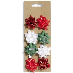 Gifi Noeud bolduc rouge blanc vert x8^ Loisirs Créatifs Et Emballage Cadeau