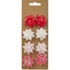 Gifi Noeud bolduc rouge et blanc x8^ Loisirs Créatifs Et Emballage Cadeau