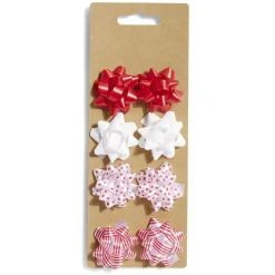 Gifi Noeud bolduc rouge et blanc x8^ Loisirs Créatifs Et Emballage Cadeau