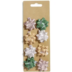 Gifi Noeud bolduc vert et beige x8^ Loisirs Créatifs Et Emballage Cadeau