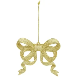 Gifi Noeud de Noël à paillettes à suspendre^ Décoration Sapin