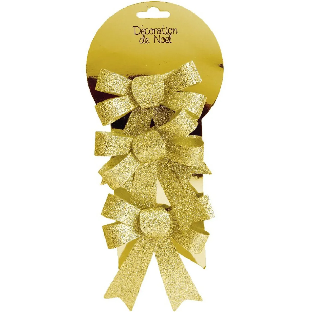 Gifi Noeud de Noël doré à suspendre x3^ Décoration Sapin