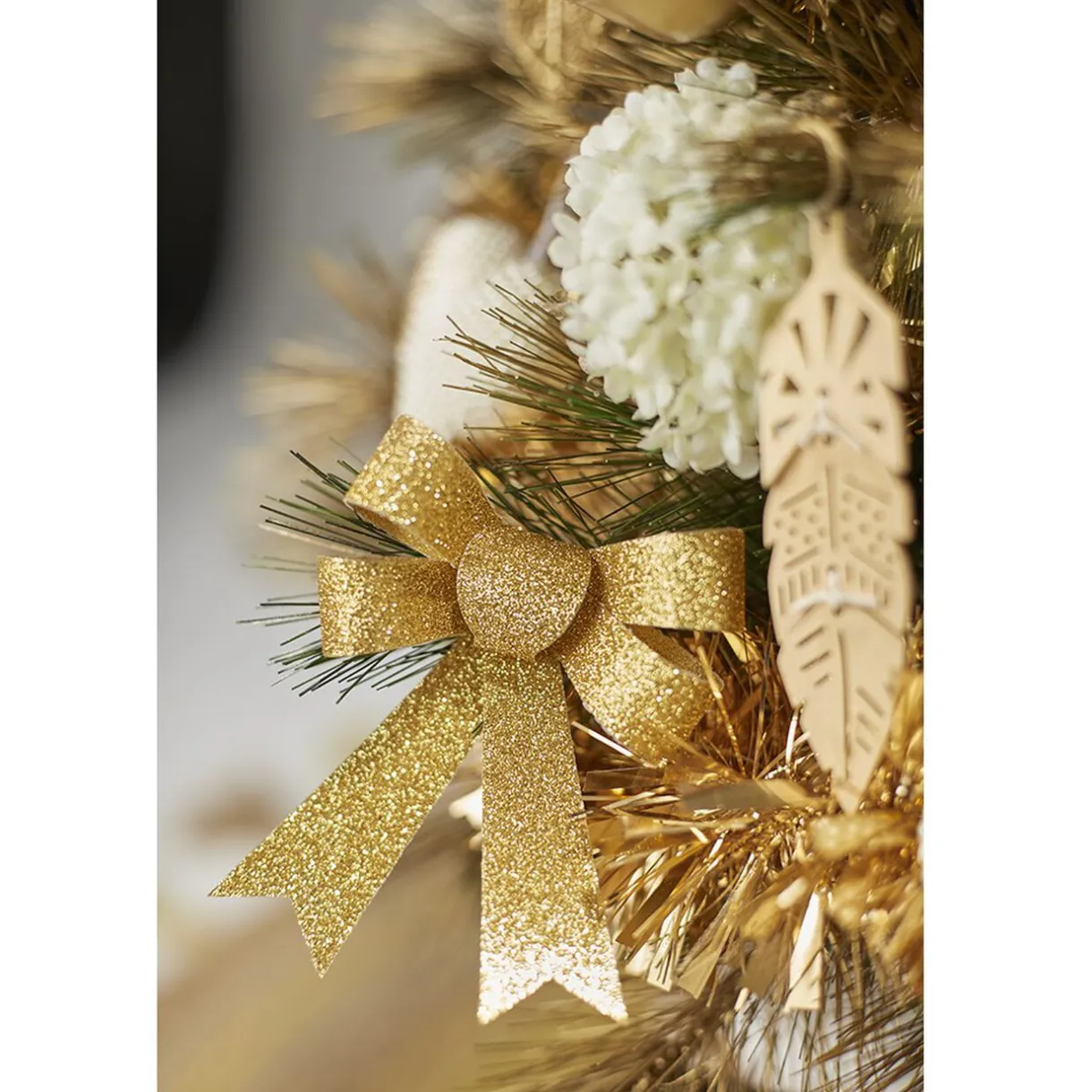 Gifi Noeud de Noël doré à suspendre x3^ Décoration Sapin