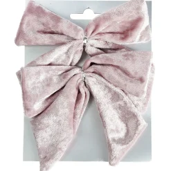 Gifi Noeud de Noël velours rose x2^ Décoration Sapin