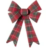 Gifi Noeud de Noël XL tartan rouge et vert à suspendre H.26 cm^ Décoration Sapin