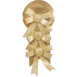 Gifi Noeud doré à suspendre x3^ Décoration Sapin