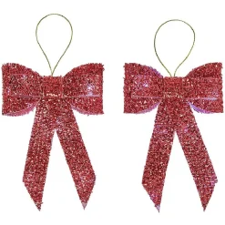 Gifi Noeud lumineux rouge 10 LED^ Décoration Sapin
