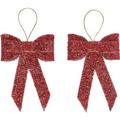 Gifi Noeud lumineux rouge 10 LED^ Décoration Sapin