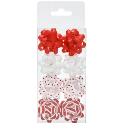 Gifi Noeud pour emballage cadeau de Noël rouge et blanc x8^ Loisirs Créatifs Et Emballage Cadeau