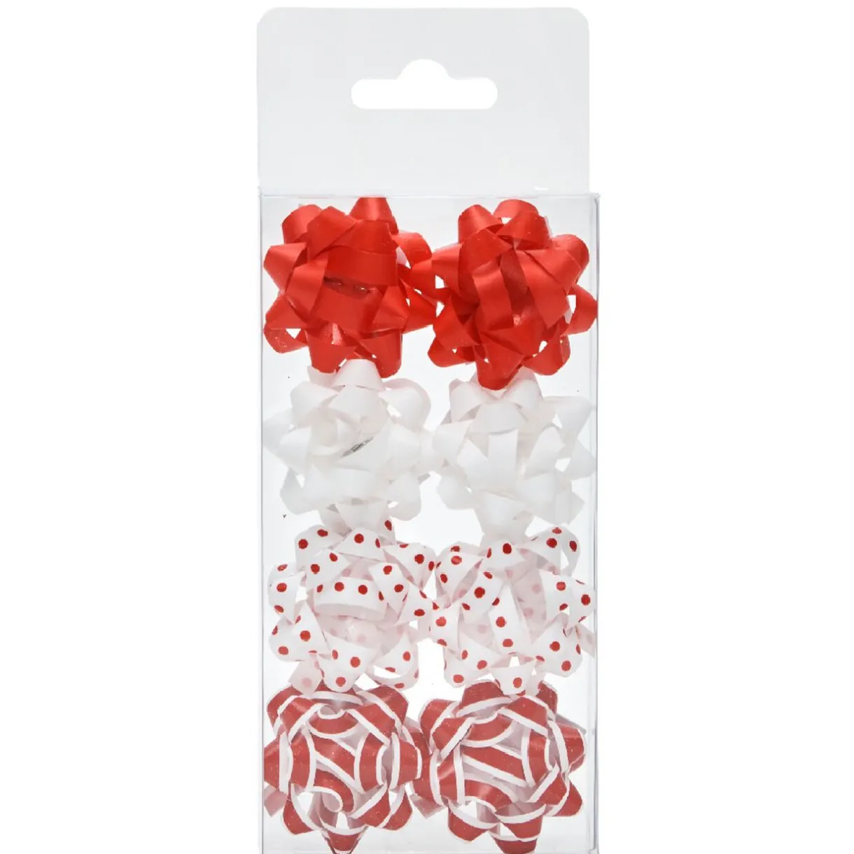 Gifi Noeud pour emballage cadeau de Noël rouge et blanc x8^ Loisirs Créatifs Et Emballage Cadeau