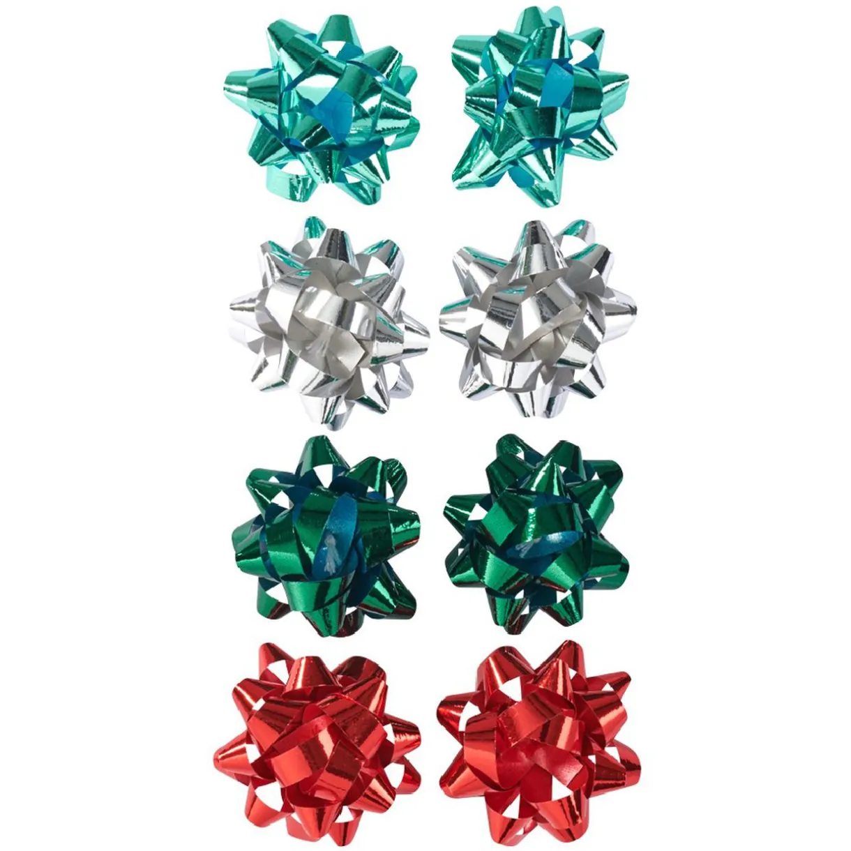 Gifi Noeud pour emballage cadeau de Noël bleu vert rouge argent x8^ Loisirs Créatifs Et Emballage Cadeau