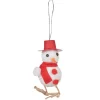 Gifi Oiseau blanc et rouge Noël x2^ Décoration Sapin
