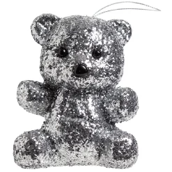 Gifi Ours à poser paillette argenté^ Décoration Sapin