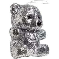 Gifi Ours à poser paillette argenté^ Décoration Sapin