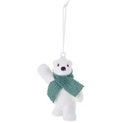 Clearance Gifi Ours blanc avec écharpe à suspendre 9x7xH5cm
